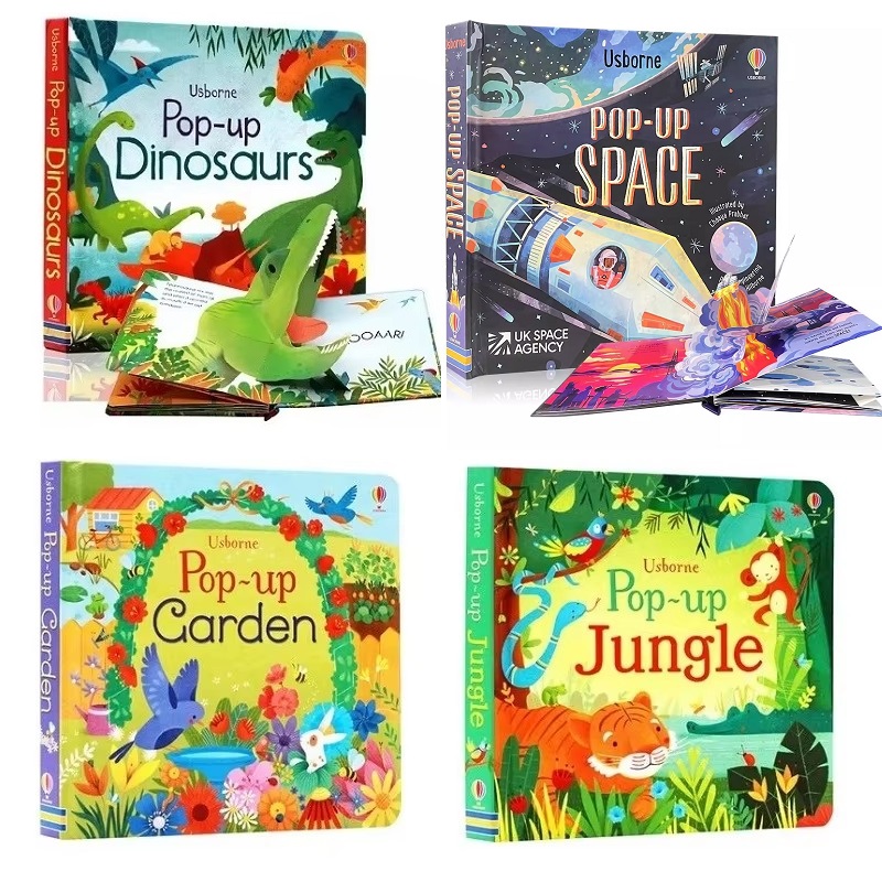 Baby Food Book - Usborne Pop Up Dinosauri/Giungla/Giardino Libro in